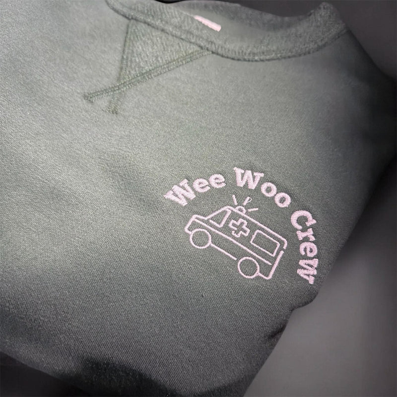 Wee Woo Crew Custom Embroidered sweater